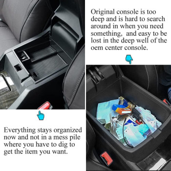 Vesul Center Console Armrest Storage Box Compatible With Honda Accord Sedan 2013 2014 2015 2016 2017 Abs Tray Insert Organizer G