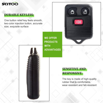 Scitoo 2 X Remotes Key Fob For F150 For F250 Super Duty For F350 Super Duty For Escape For Expedition For Explorer For Edge F