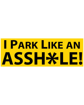 Witty Yetis I Park Like An Asshole Bumper Sticker 10 Pack Prank Shame Insult Selfish Idiots For Their Bad Parking Enact Hil