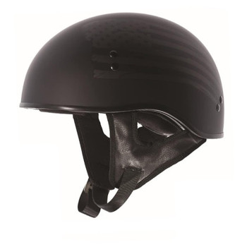 Torc T55 Specop Half Helmet With Flag Graphic Flat Black Large