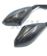 Xkh Carbon Turn Signal Mirrors With Smoke Lens Compatible With Suzuki Gsxr 600750 20012005 20092012Gsxr 1000 20012005 200