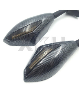 Xkh Carbon Turn Signal Mirrors With Smoke Lens Compatible With Suzuki Gsxr 600750 20012005 20092012Gsxr 1000 20012005 200