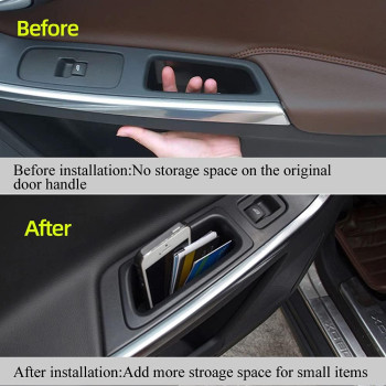 Vesul Front Row Door Side Storage Box Compatible With Volvo S60 20092017 2018 V60 20092017 2018 Armrest Phone Container Door O