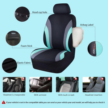 Car Pass Line Rider Sporty Cloth 11Pcs Universal Fit Car Seat Cover 100 Breathable With 5Mm Composite Sponge Inside Airbag Com