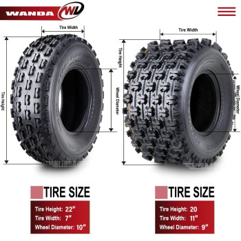 Wanda Set 4 Sport Atv Tires 22X710 Front 20X119 Rear Gncc Grand National Cross Country Race Tires 1007710085