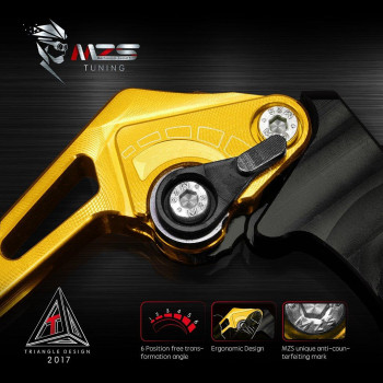 Mzs Gold Motorcycle Clutch Brake Levers Short Adjustable Cnc Compatible With Grom Msx125 1423 Cbr250R 1115 Cb300R Monkey 1