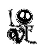 Nightmare Love Sally And Jack Decal Vinyl Sticker Auto Car Truck Wall Laptop Black 45 X 55