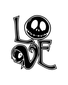 Nightmare Love Sally And Jack Decal Vinyl Sticker Auto Car Truck Wall Laptop Black 45 X 55