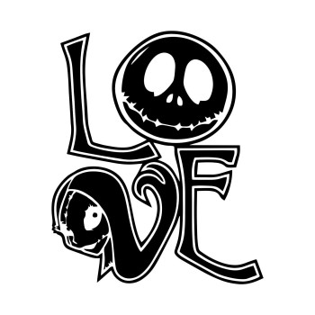 Nightmare Love Sally And Jack Decal Vinyl Sticker Auto Car Truck Wall Laptop Black 45 X 55