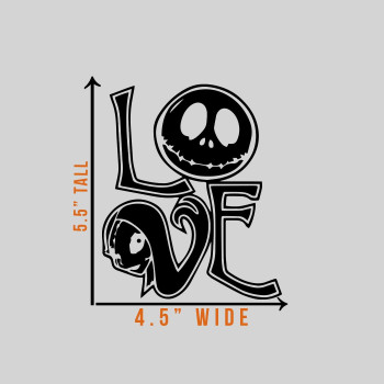 Nightmare Love Sally And Jack Decal Vinyl Sticker Auto Car Truck Wall Laptop Black 45 X 55