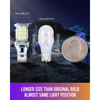 Luyed 921 912 Led Bulb Xenon White For Backup Reverse Lights 3100 Lumens 300 Brightness T15 906 W16W Led Bulbs Nonpolarity Can