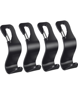 4 Pack Car Back Seat Headrest Hook Hanger For Purse Grocery Bag Handbag Hat