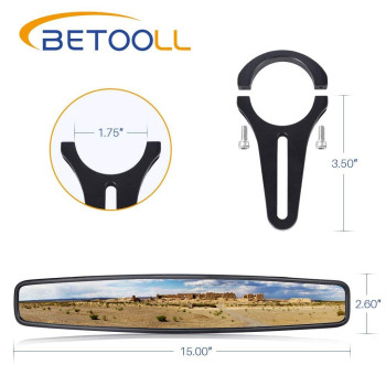 15 Wide Rear View Race Mirror Convex Mirror With 175 Clamp For Utv Compatible With Polaris Rzr800 1000 Xp900 1000 S