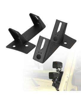 Alavente Dual Apillar Light Brackets Dual Lower Windshield Led Work Light Mounts Kit For 20072018 Jeep Wrangler Jk Jku Pai