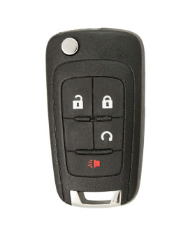 Keyless2Go Replacement For Keyless Remote 4 Button Flip Car Key Fob For Oht01060512