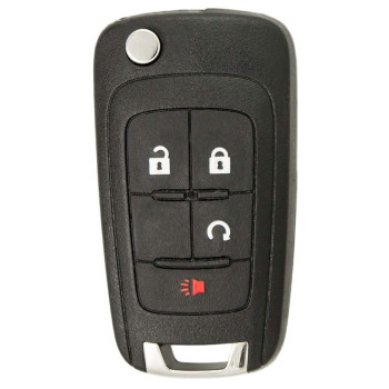 Keyless2Go Replacement For Keyless Remote 4 Button Flip Car Key Fob For Oht01060512