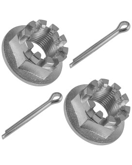 Caltric Set Of 2 Rear Axel Castle Nuts Pins Compatible With Honda Trx300 Fourtrax 300 19882000