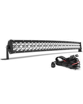 Autosaver88 Led Light Bar 4D 32 Inch Curved Led Work Light 300W With 10Ft Wiring Harness Kit 30000Lm Offroad Driving Fog Lamp M