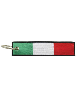 Italy Flag Key Chain 100 Embroidered