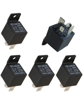 Esupport Dc 12V 100A 100 Amp Car Automotive Boat Truck 5 Pins Spdt Alarm Relay Kit Switch Copper 95Mm Terminal Pack Of 5