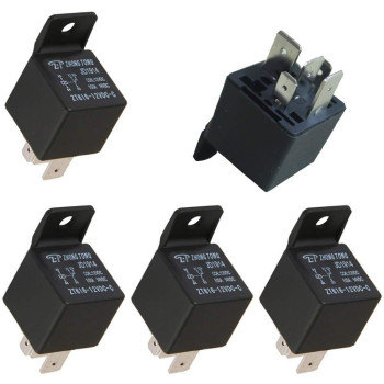 Esupport Dc 12V 100A 100 Amp Car Automotive Boat Truck 5 Pins Spdt Alarm Relay Kit Switch Copper 95Mm Terminal Pack Of 5