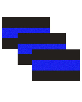 3 Pack Reflective Police Thin Blue Line Bumper Decal Stickers 4 X 26 Compatible With Cars Trucks Honoring Police Law E