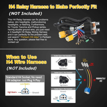 Partsam 2Pcs Rectangle H6054 Led Headlights 5X7 7X6 Headlamp Hilow Sealed Beam H4 9003 Plug 6054 H5054 Compatible With S10 Blaz