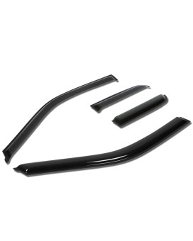 Auto Dynasty Compatible With Ford F150 Super Cab 4Pcs Tapeon Window Visor Deflector Rain Guard