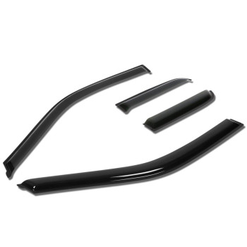 Auto Dynasty Compatible With Ford F150 Super Cab 4Pcs Tapeon Window Visor Deflector Rain Guard