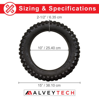 Alveytech 25010 Rear Tire Fits The Razor Mx500 Mx650 Dirt Rocket Back Wheel Replacement Heavy Duty Rubber Tires For Gas