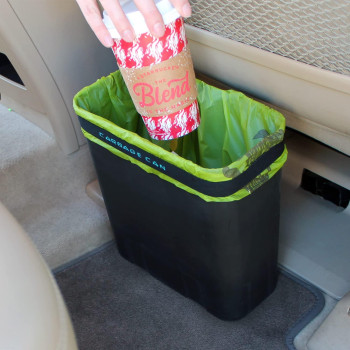 Carbage Can Premium Car Trash Can With Floor Mat Clip And Bag Securement Band Keep Car Tidy With This 100 Waterproof Car Tra