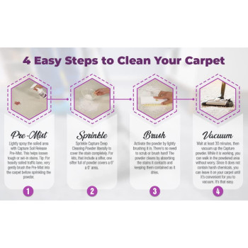 Capture Carpet Rug Dry Cleaner Wresealable Lid Home Car Dogs Cats Pet Carpet Cleaner Solution Strength Odor Eliminato