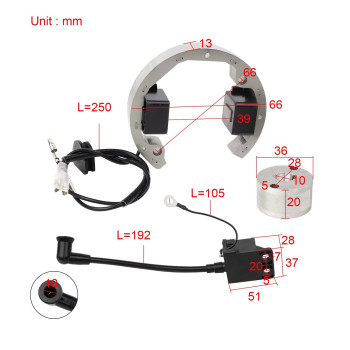 Flypig Stator Rotor Ignition Coil Stator Rotor Kit Fit For Sx Lc 50Sx Pro Junior Mini Adventure Senior Pro Pro Sr Jr New Stator