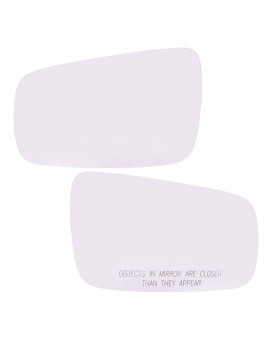 Brock Replacement Driver And Passenger Side Clear Mirror Glass And Base Without Heat And Split Glass Compatible With 19992007 G