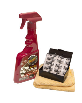 Meguiars G10240 Smooth Surface Xl Clay Kit Includes 240 Grams Of Clay Bars Quik Detailer Spray Bottle And Microfiber Towel