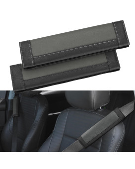 Seg Direct Black And Gray Seat Belt Pads Pack Of 2