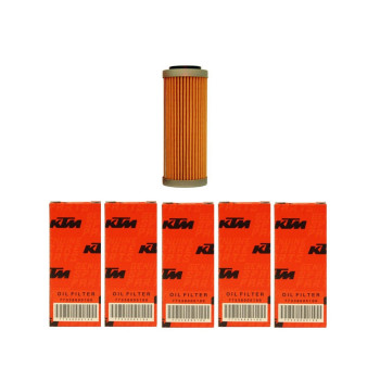 New Oem Ktm Oil Filters 5 Pack 350 400 450 500 530 Excf Sxf Xcf Xcfw Fact Ed 20082018 5X 77338005100