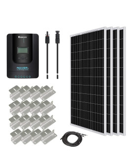 Renogy 400W 12V Monocrystalline Solar Starter Kit 4X100W Panels 40A Mppt Charge Controller For Rv Marine Offgrid