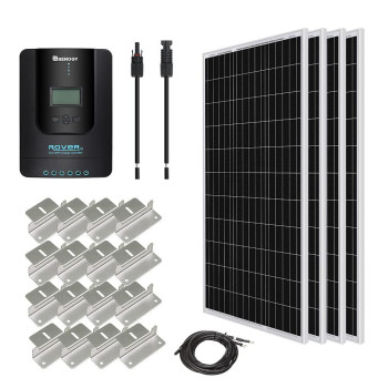 Renogy 400W 12V Monocrystalline Solar Starter Kit 4X100W Panels 40A Mppt Charge Controller For Rv Marine Offgrid