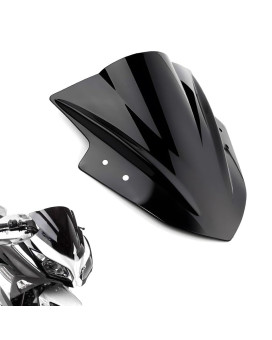 Amazicha Windscreen Windshield Fit For Kawasaki Ninja 300 Ex300R Ex300 2013 2014 2015 2016 2017 Black Double Bubble Wind Defle