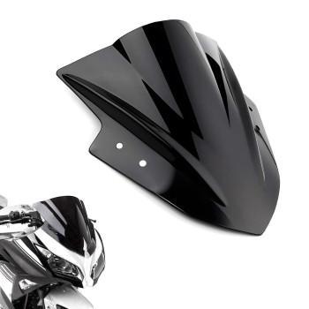 Amazicha Windscreen Windshield Fit For Kawasaki Ninja 300 Ex300R Ex300 2013 2014 2015 2016 2017 Black Double Bubble Wind Defle