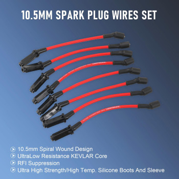 Jdmspeed New 105Mm Performance Spark Plug Wires Set Replacement For Chevy Gmc Ls1 Vortec 48L 53L 60L 19992006