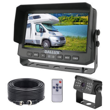 Dallux Truck Backup Camera Kit Hd 1080P Rearview Cab Cam With 7 Inch Monitor 4 Pin Extension Cable For Bustruckvantrailerrv