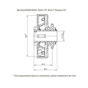 Jeremywell Centrifugal Clutch 1 Bore 14T 14 Tooth For 40 41 420 Chain Up To 8Hp 2300 Rpm