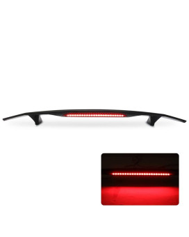 Trunk Spoiler Compatible With Universal Cars Ikon Style Glossy Black Abs Spoiler Wing Bodykit With 3Rd Brake Light By Ikon Moto