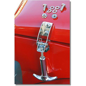 Hood Hook Land Cruiser Fj40 Stainless Steel With Hardware Pair