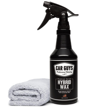 Car Guys Hybrid Spray Wax Advanced Car Wax Long Lasting And Easy To Use Safe On All Surfaces 18 Oz Kit With Towel