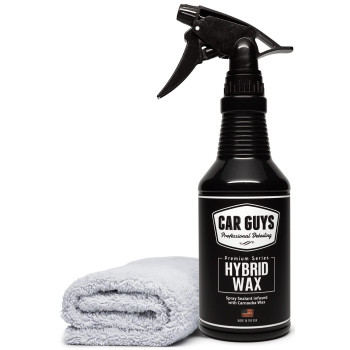 Car Guys Hybrid Spray Wax Advanced Car Wax Long Lasting And Easy To Use Safe On All Surfaces 18 Oz Kit With Towel