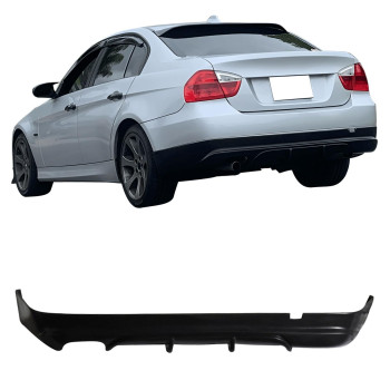 Rear Bumper Lip Compatible With 20052012 Bmw E90 3Series Acs Style Black Pu Rear Lip Finisher Under Chin Spoiler Underspoile