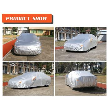 Kayme Car Covers For Automobiles Waterproof All Weather Sun Uv Rain Protection With Zipper Mirror Pocket Fit Sedan 186 To 193 I